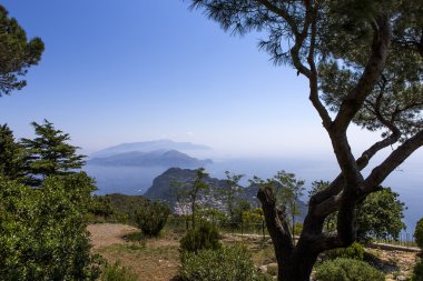 Anacapri'da Monte Solaro Capri Adası Panoraması