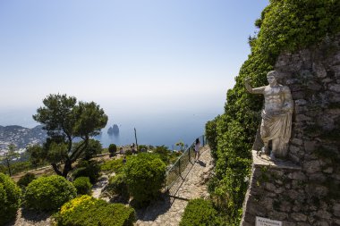 Anacapri'da Monte Solaro Capri Adası Panoraması