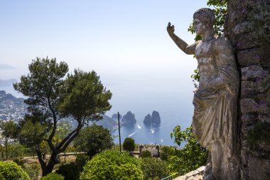 Anacapri'da Monte Solaro Capri Adası Panoraması