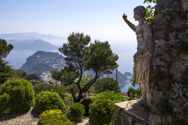 Anacapri'da Monte Solaro Capri Adası Panoraması