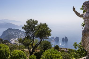 Anacapri'da Monte Solaro Capri Adası Panoraması