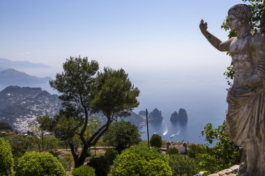 Anacapri'da Monte Solaro Capri Adası Panoraması
