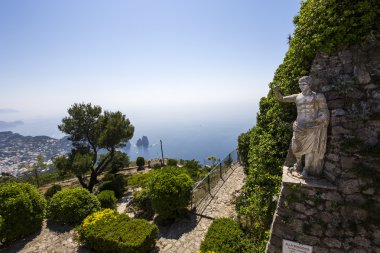 Anacapri'da Monte Solaro Capri Adası Panoraması