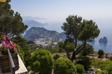 Anacapri'da Monte Solaro Capri Adası Panoraması