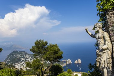 Anacapri'da Monte Solaro Capri Adası Panoraması