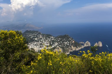 Anacapri'da Monte Solaro Capri Adası Panoraması