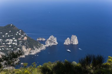 Anacapri'da Monte Solaro Capri Adası Panoraması