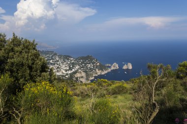 Anacapri'da Monte Solaro Capri Adası Panoraması