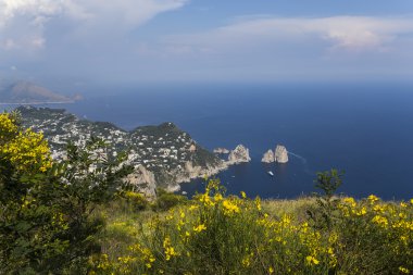 Anacapri'da Monte Solaro Capri Adası Panoraması
