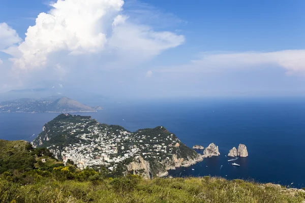 Panorama of Capri island from Monte Solaro, in Anacapri — Stock Photo, Image