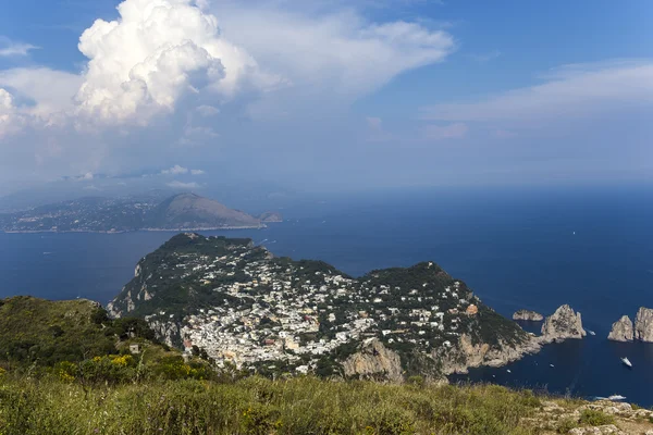 Panorama of Capri island from Monte Solaro, in Anacapri — Stock Photo, Image