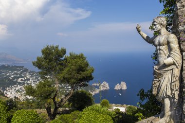 Anacapri'da Monte Solaro Capri Adası Panoraması