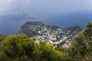 Anacapri'da Monte Solaro Capri Adası Panoraması