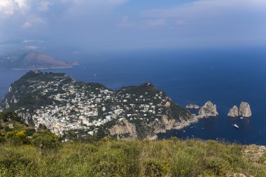 Anacapri'da Monte Solaro Capri Adası Panoraması