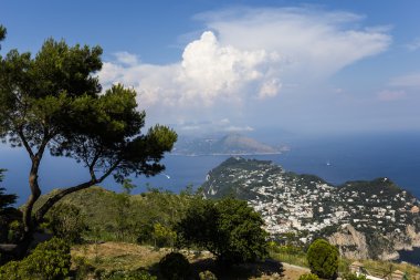 Anacapri'da Monte Solaro Capri Adası Panoraması