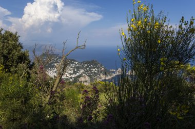 Anacapri'da Monte Solaro Capri Adası Panoraması