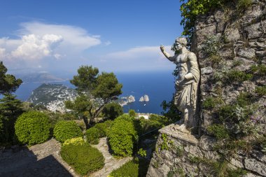 Anacapri'da Monte Solaro Capri Adası Panoraması