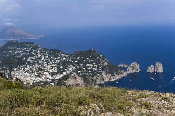 Panorama of Capri island from Monte Solaro, in Anacapri — Stock Photo, Image