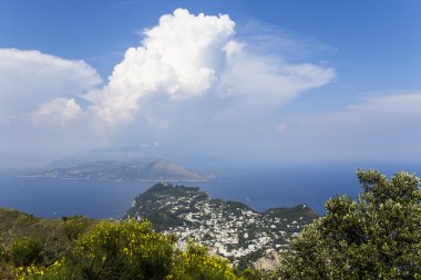 Anacapri'da Monte Solaro Capri Adası Panoraması