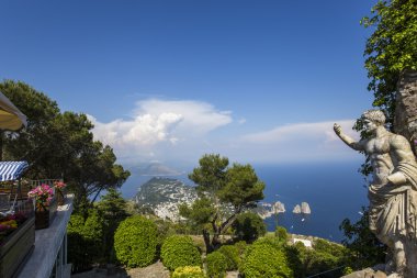 Anacapri'da Monte Solaro Capri Adası Panoraması