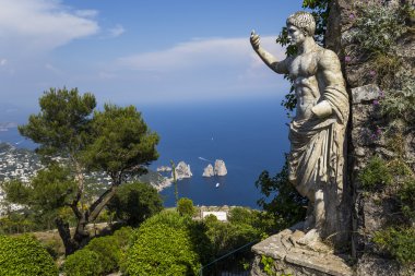Anacapri'da Monte Solaro Capri Adası Panoraması