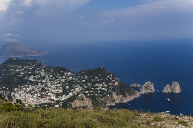 Anacapri'da Monte Solaro Capri Adası Panoraması