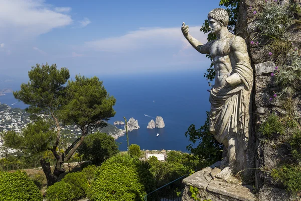 Panorama of Capri island from Monte Solaro, in Anacapri — Stock Photo, Image