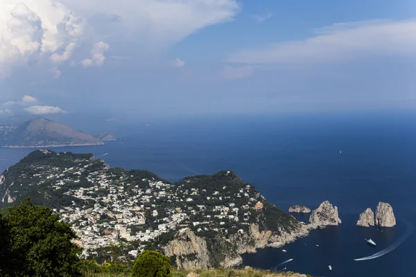 Panorama of Capri island from Monte Solaro, in Anacapri — Stock Photo, Image