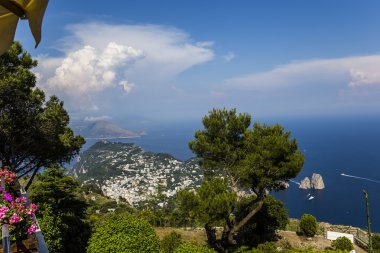 Anacapri'da Monte Solaro Capri Adası Panoraması