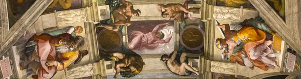 Innenräume und Details der sistine Kapelle, vatikanische Stadt — Stockfoto