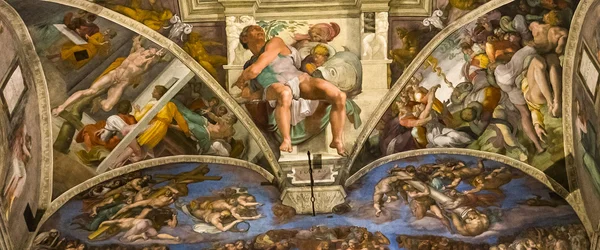 Интерьеры и детали Сикстинской капеллы, Ватикан — стоковое фото