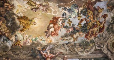 Tavan fresk Palazzo Barberini, Rome, İtalya
