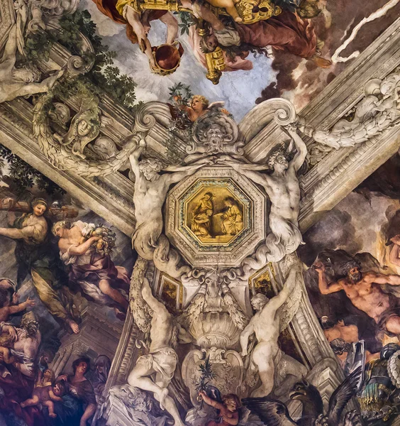 Потолочная фреска в Palazzo Barberini, Рим, Италия — стоковое фото