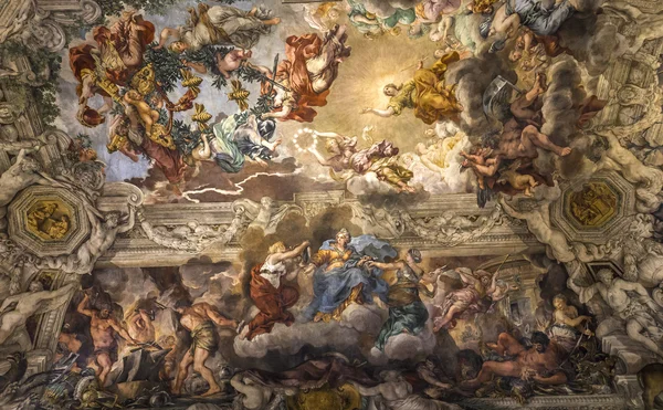 Ceiling fresco i Palazzo Barberini, Roma, Italia – stockfoto