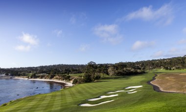 Pebble Beach golf course, Monterey, California, USA clipart