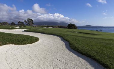 Pebble Beach golf course, Monterey, California, USA clipart