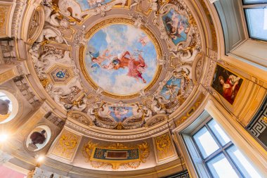 CHANTILLY, OISE, FRANCE SEPTEMBER 15, 2025 : Interiors architectural decors of Chateau de Chantilly