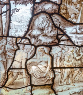 15 Eylül 2025, Chantilly 'nin şapel odasındaki vitraylı camlar.