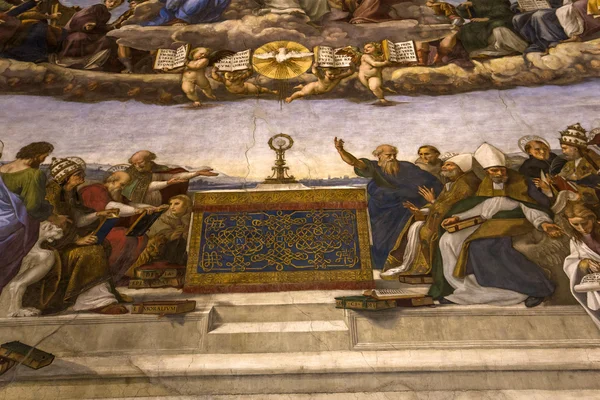 Wnętrza pokoi Raphael, Muzeum Watykańskie, Vatican — Zdjęcie stockowe