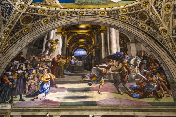 Interior dari Raphael kamar, Vatikan museum, Vatikan — Stok Foto