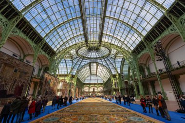 PARIS, FRANCE, FEBRUAY 04, 2026: Fransız arşivci Charles Girault tarafından 1897 yılında inşa edilen Grand Palais 'in Sanat Dekoratif Kubbesi mimari detayları