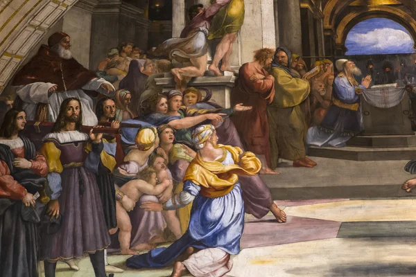 Interiores de Raphael quartos, Museu do Vaticano, Vaticano — Fotografia de Stock
