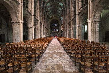iç mekanlar ve Ayrıntılar Saint-Remi Bazilika, Reims, Fransa