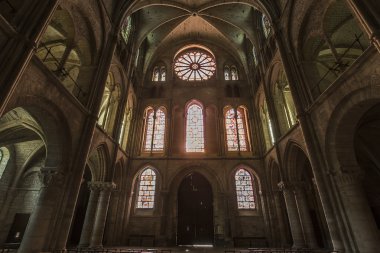 iç mekanlar ve Ayrıntılar Saint-Remi Bazilika, Reims, Fransa