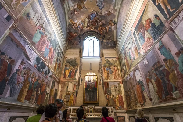 Interiors of Brancacci chapel, Florence, Italy — Stock Photo, Image