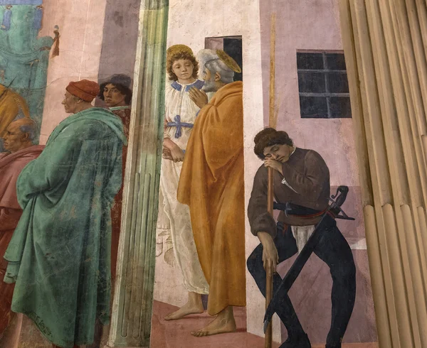 Interiores de la capilla de Brancacci, Florencia, Italia — Foto de Stock