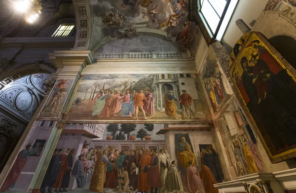 Interiors of Brancacci chapel, Florence, Italy — Stock Photo, Image