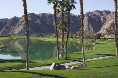 yeşil ve fairway golf cours üzerinde