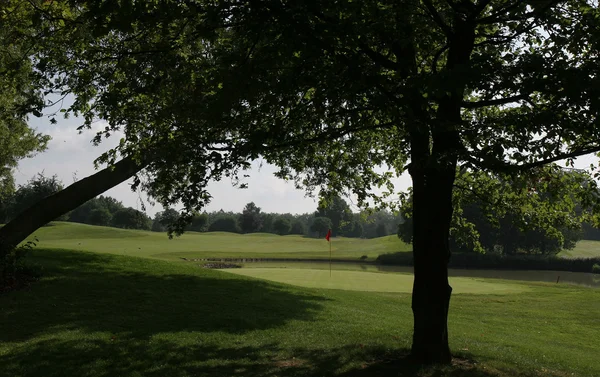 Verde y fairway en un campo de golf — Foto de Stock