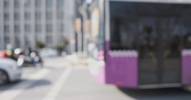 Beyoglu Istanbul Turkiet 2021 Fokus Trafikvy Rusningstid Och Trafikstockning Vägen — Stockvideo